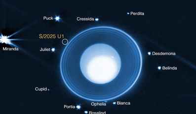 Webb space telescope finds small new moon orbiting uranus 